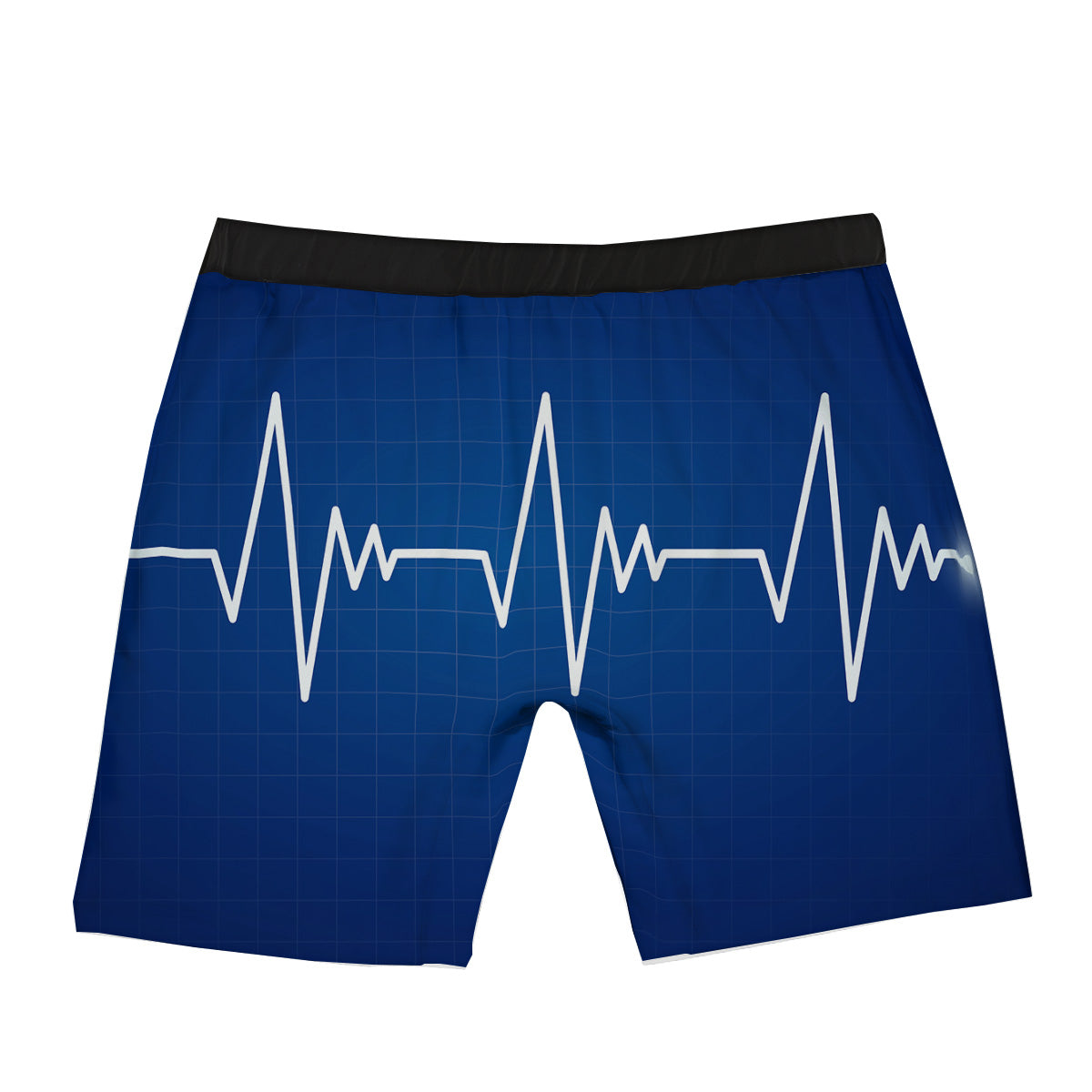 Heartbeat Blue Print Boxer Briefs-grizzshop