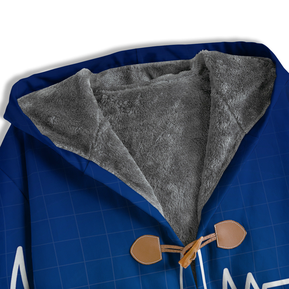 Heartbeat Blue Print Men's Windbreaker Jacket-grizzshop