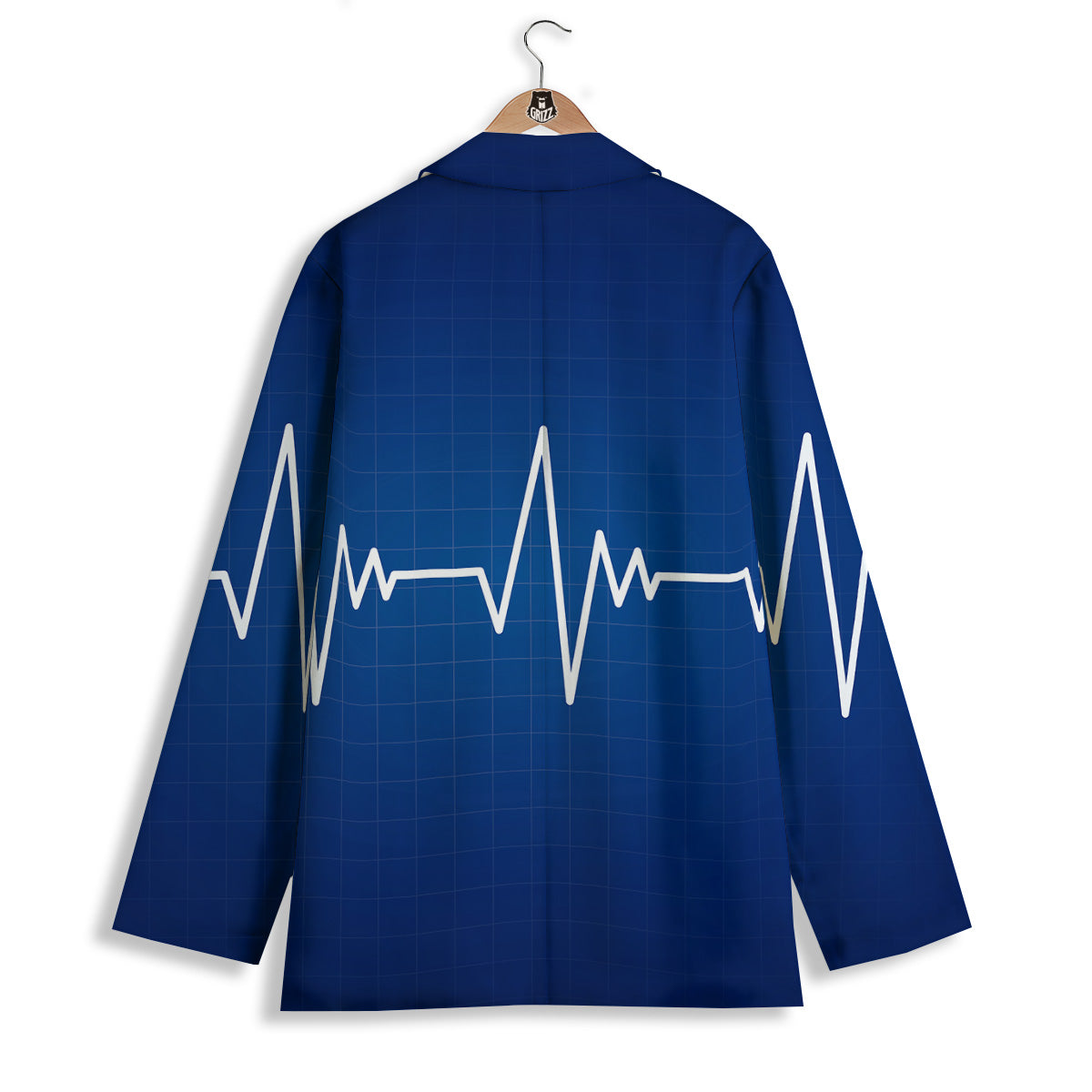 Heartbeat Blue Print Women's Blazer-grizzshop