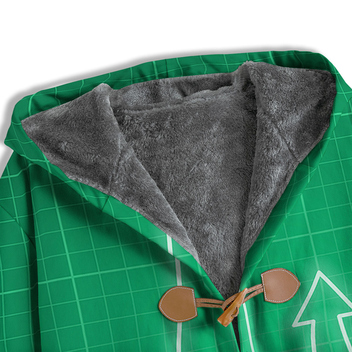 Heartbeat Green Print Men's Windbreaker Jacket-grizzshop
