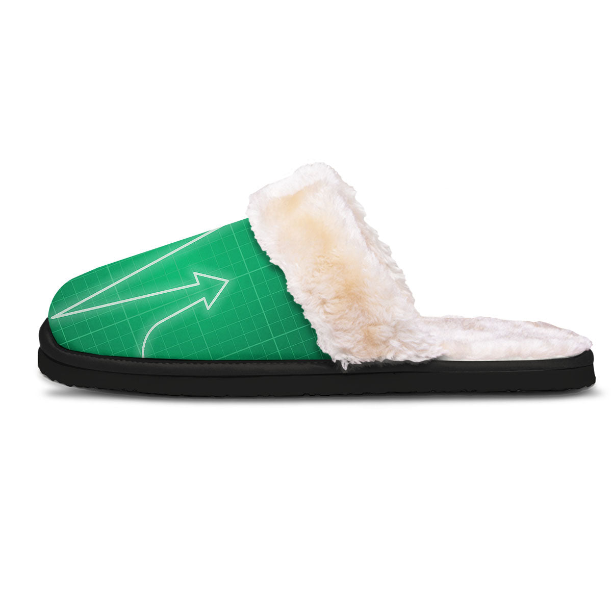 Heartbeat Green Print Slippers-grizzshop