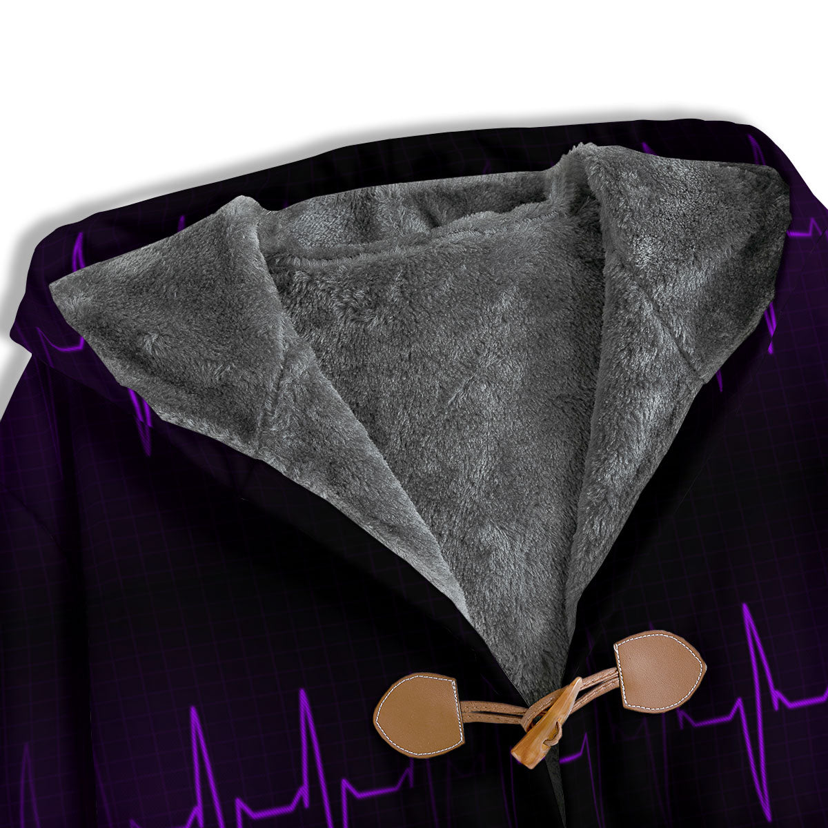 Heartbeat Purple Print Pattern Men's Windbreaker Jacket-grizzshop