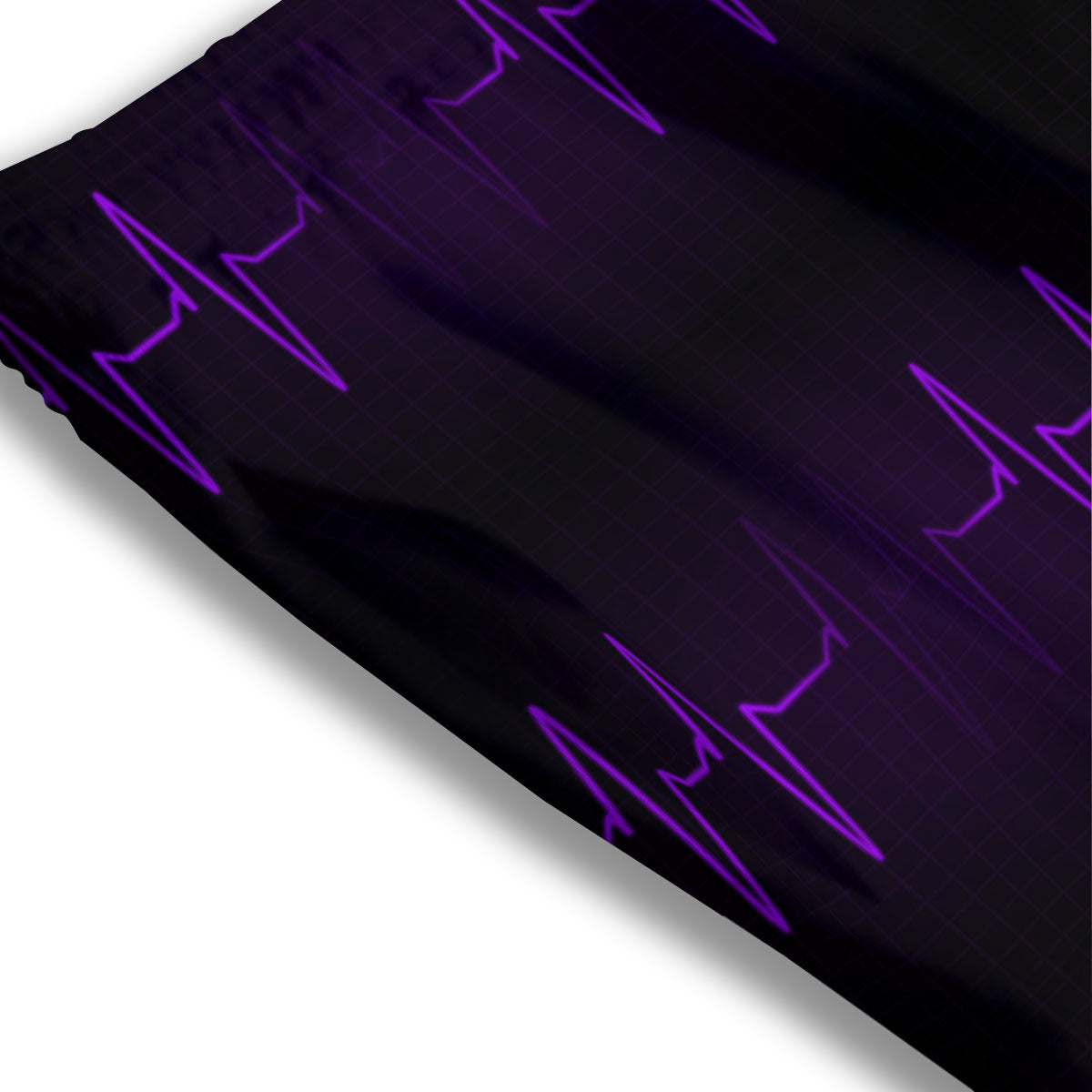 Heartbeat Purple Print Pattern Mesh Shorts
