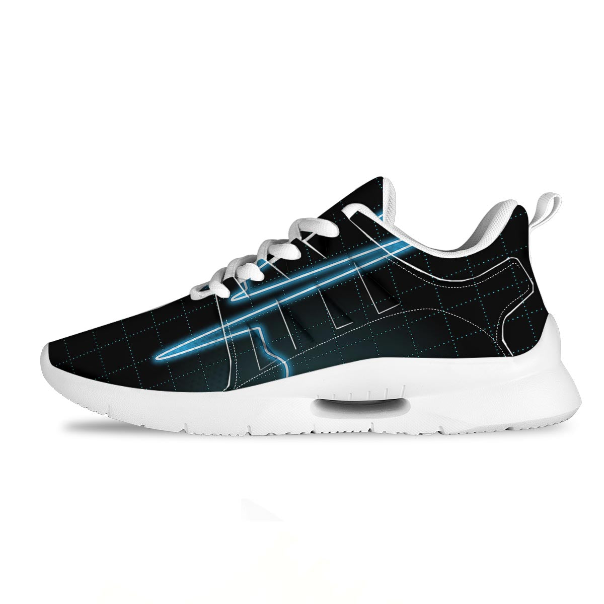 Heartbeat Teal Print Tennis Shoes-grizzshop