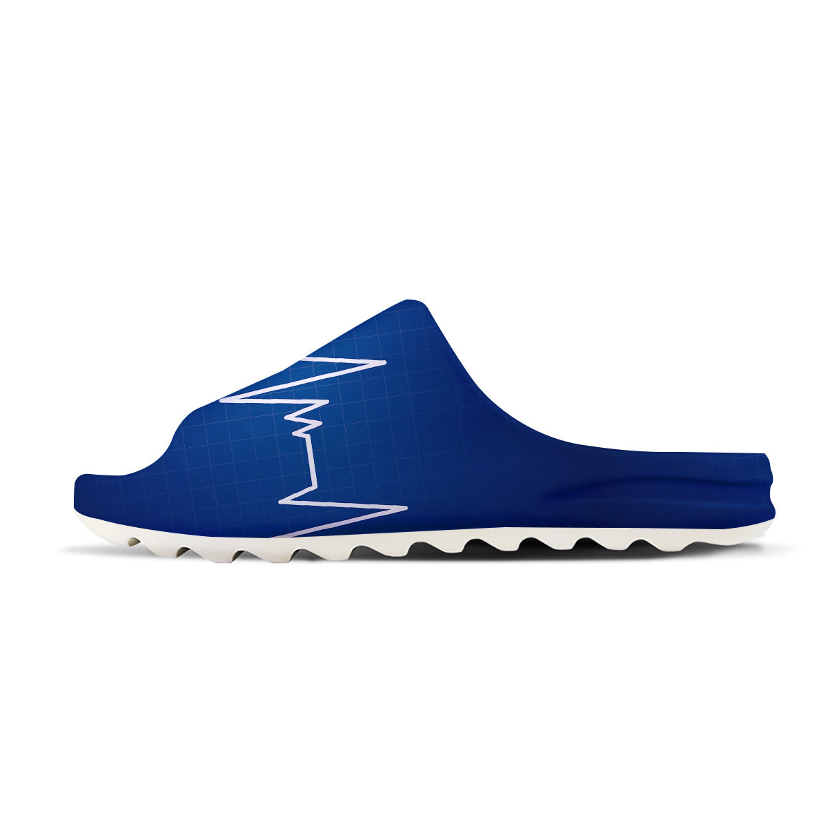 Heartbeat Blue Print Sandals-grizzshop