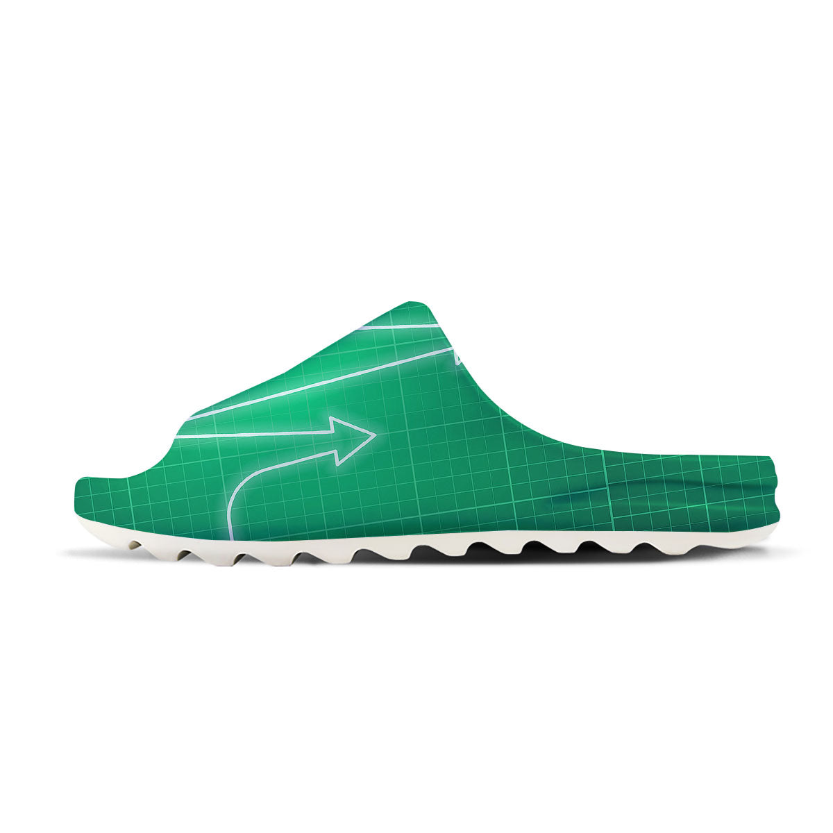 Heartbeat Green Print Sandals-grizzshop