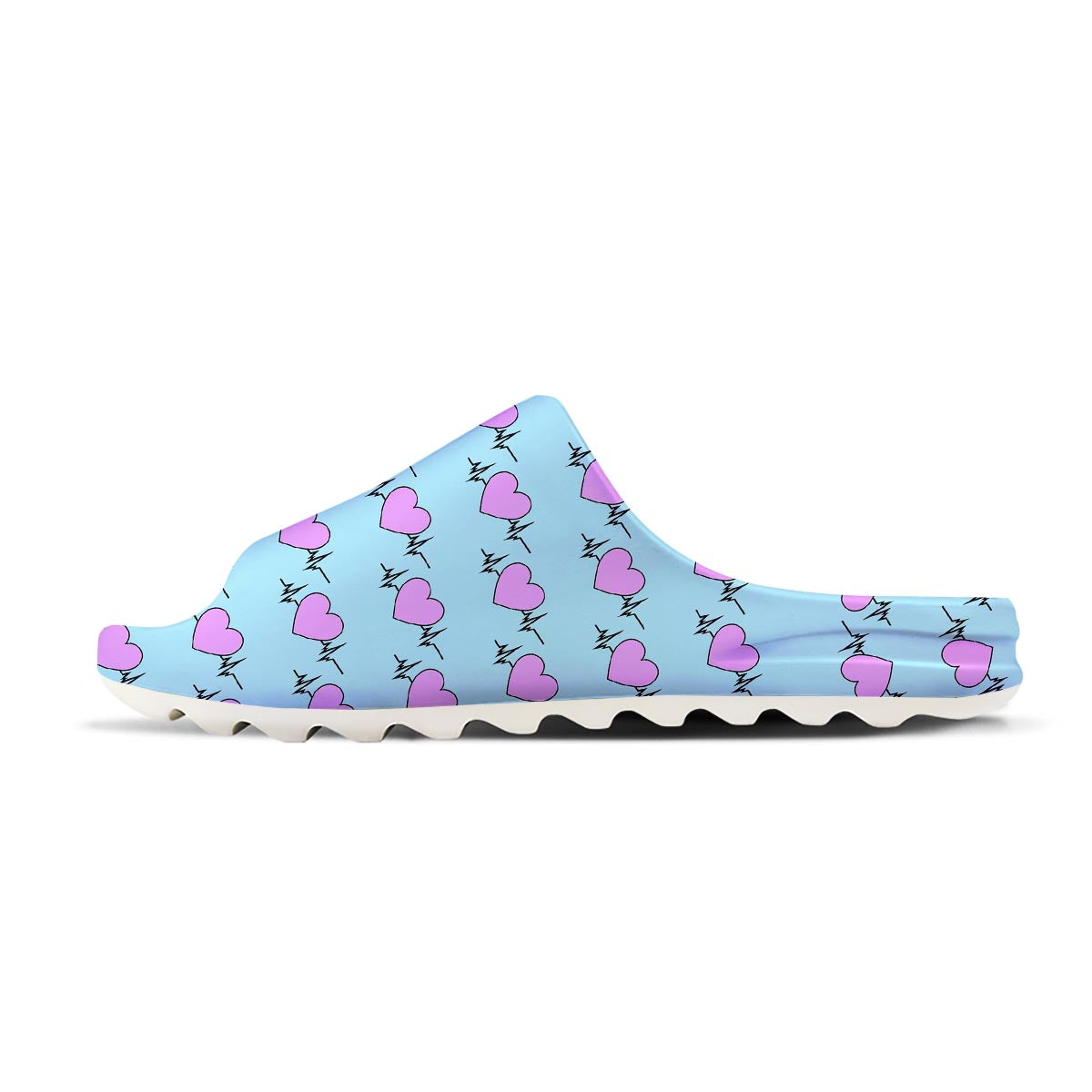 Heartbeat Pink Print Pattern Sandals-grizzshop