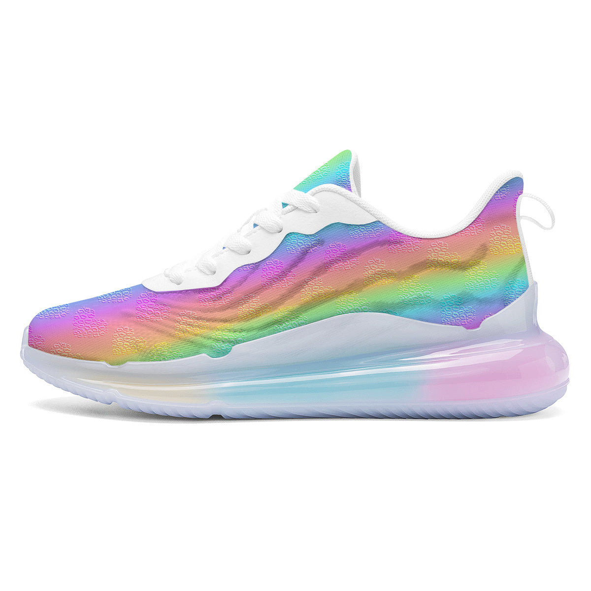 Hearts Rainbow Leopard Print Pattern Running Sneakers-grizzshop