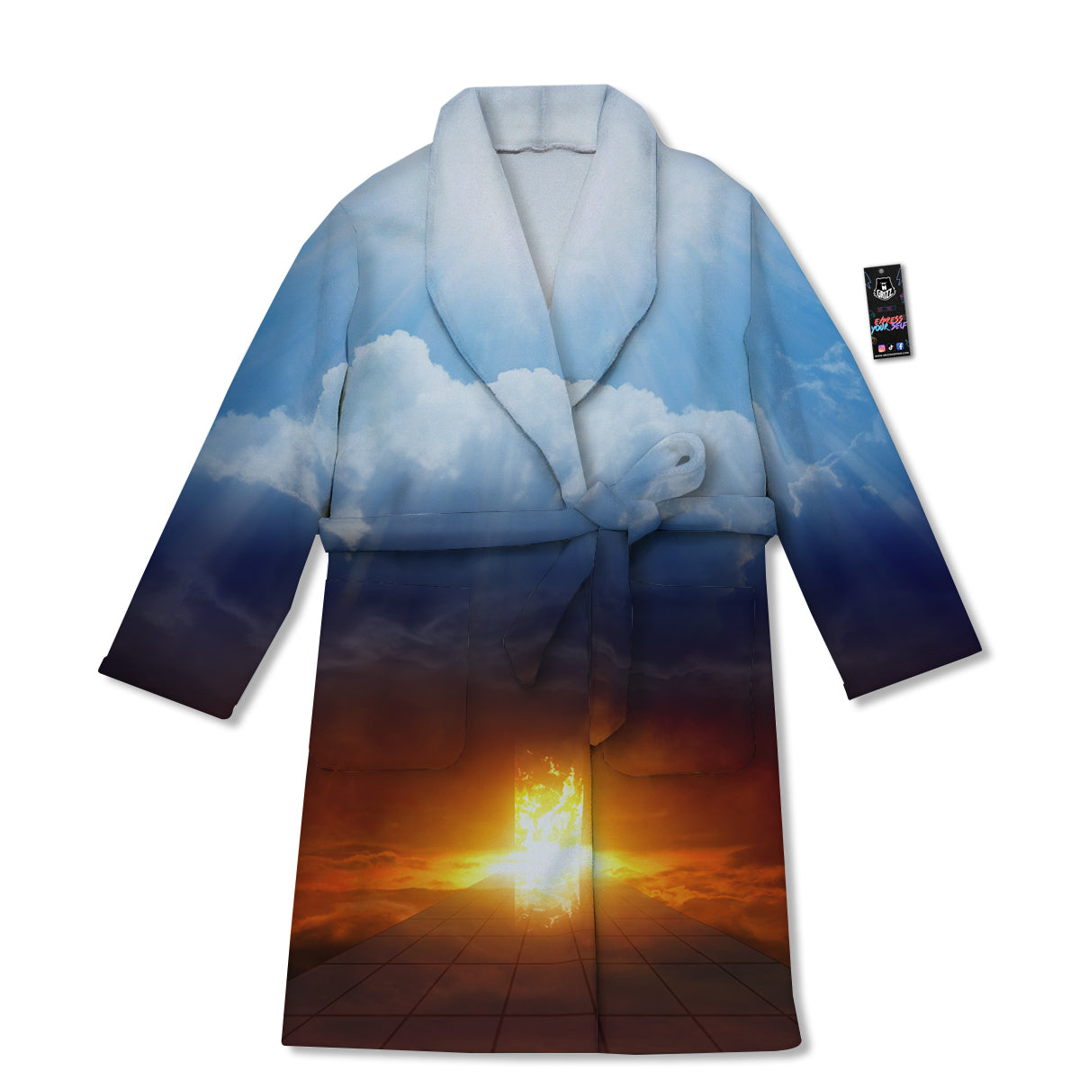 Heaven And Hell Print Bathrobe-grizzshop