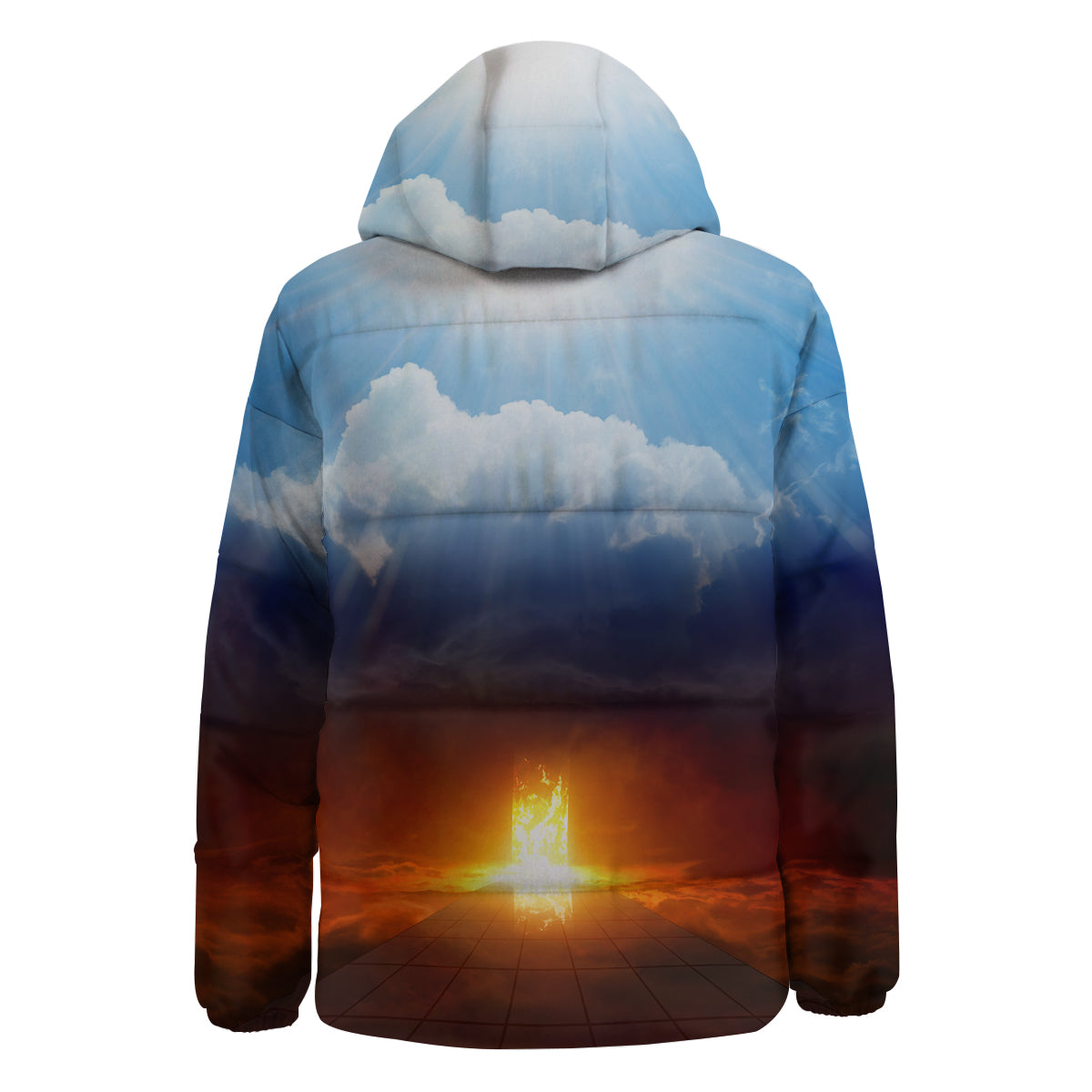 Heaven And Hell Print Down Jacket-grizzshop