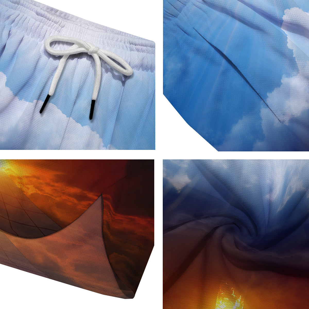 Heaven And Hell Print Men's Running Shorts-grizzshop
