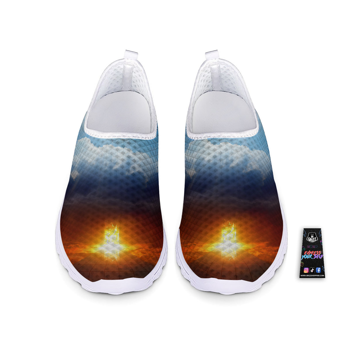 Heaven And Hell Print Nurse Shoes-grizzshop
