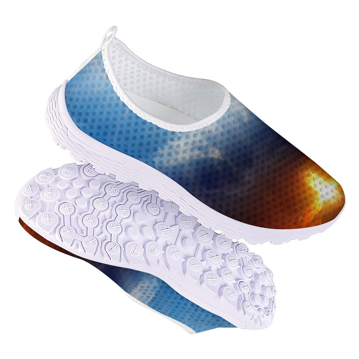 Heaven And Hell Print Nurse Shoes-grizzshop