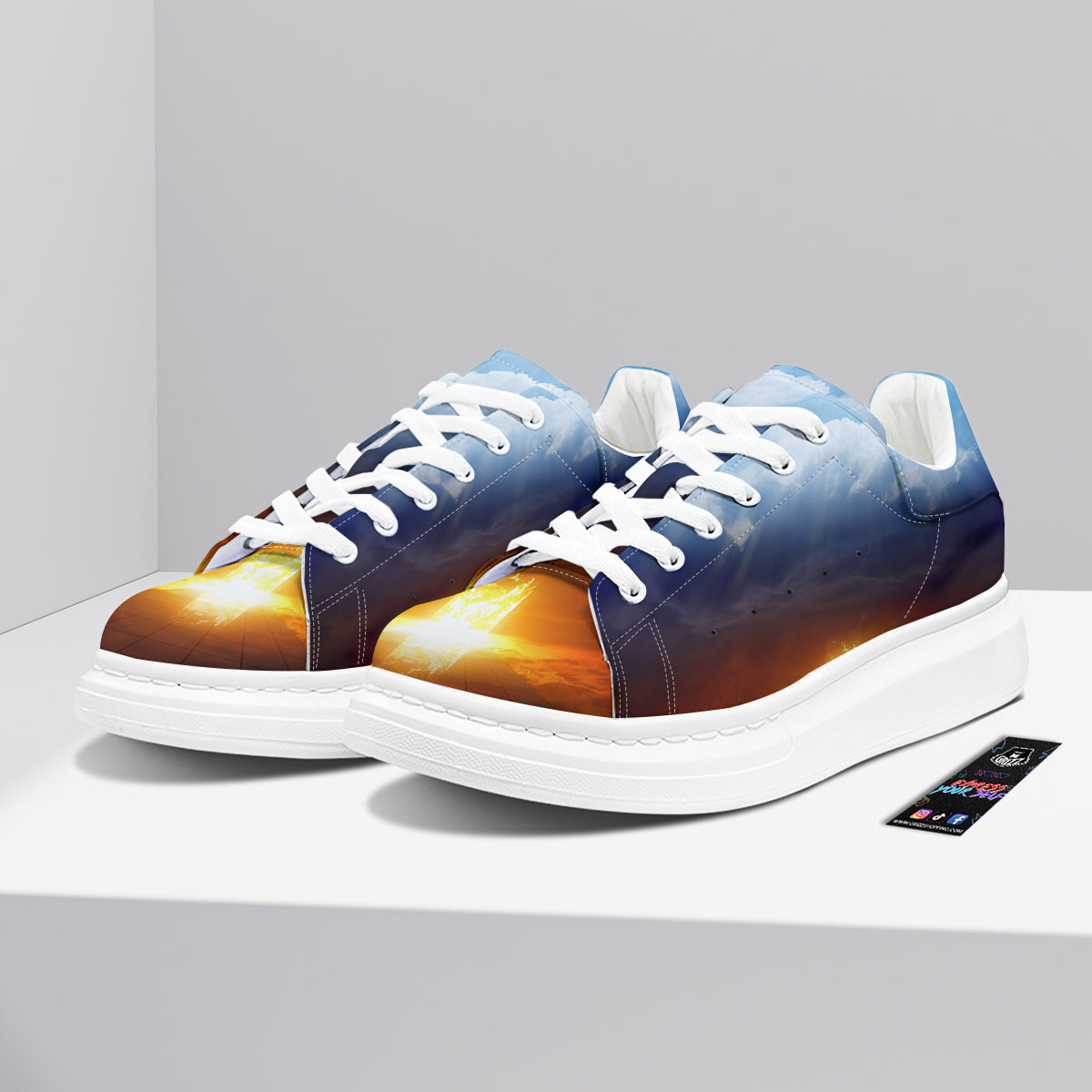 Heaven And Hell Print Platform Shoes-grizzshop