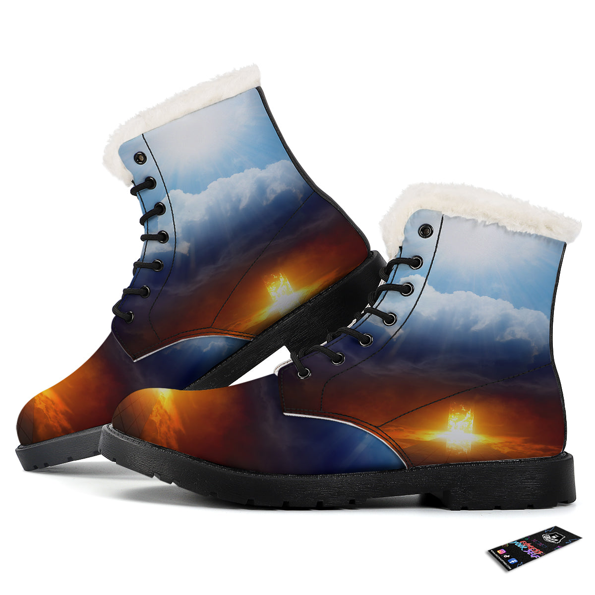 Heaven And Hell Print Winter Boots-grizzshop