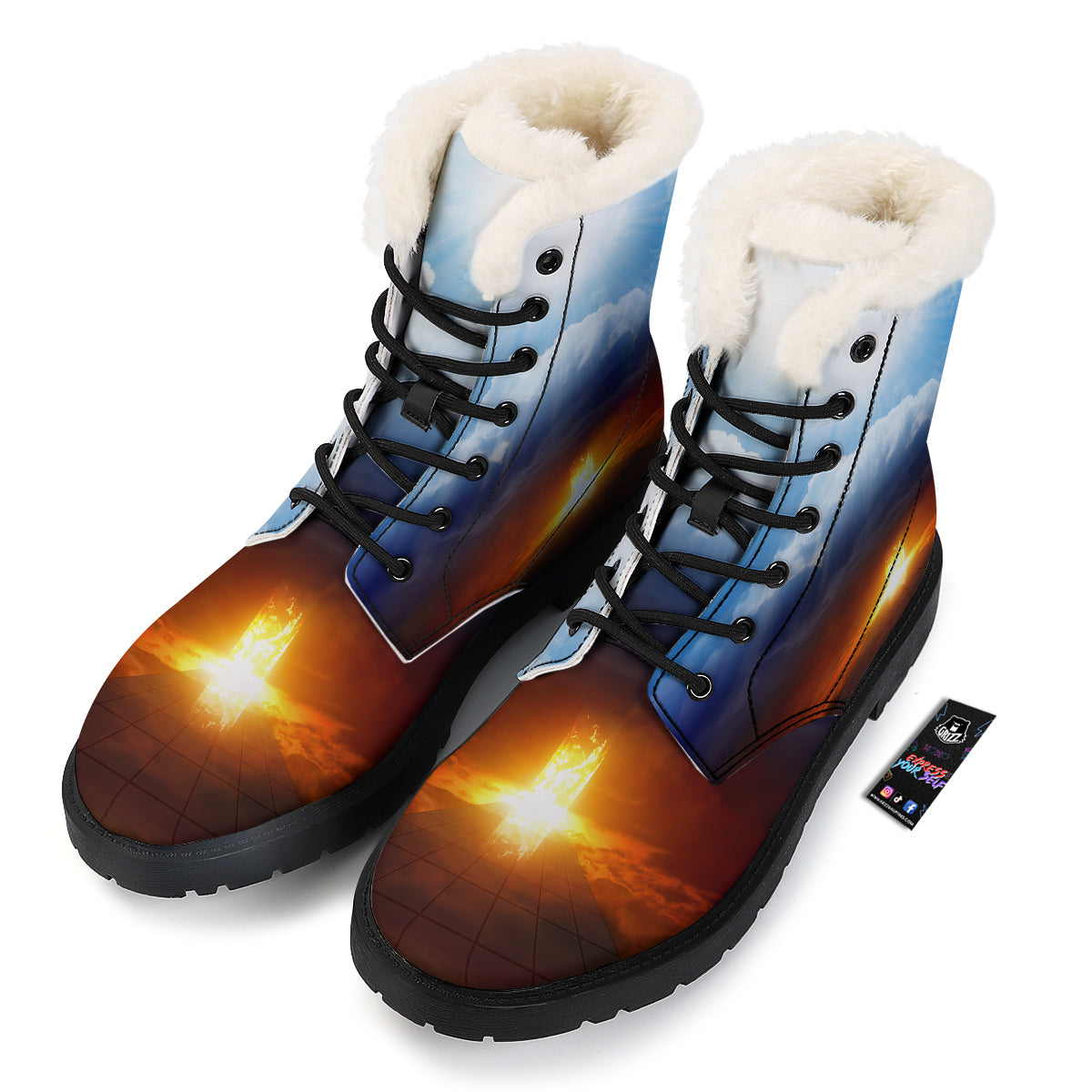 Heaven And Hell Print Winter Boots-grizzshop