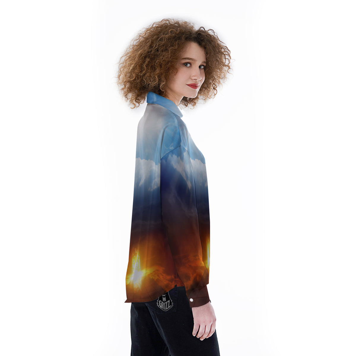 Heaven And Hell Print Women's Long Sleeve Shirts-grizzshop
