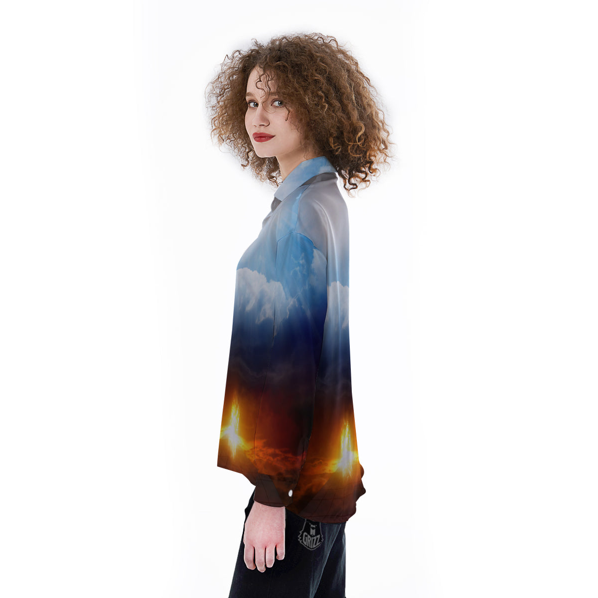 Heaven And Hell Print Women's Long Sleeve Shirts-grizzshop