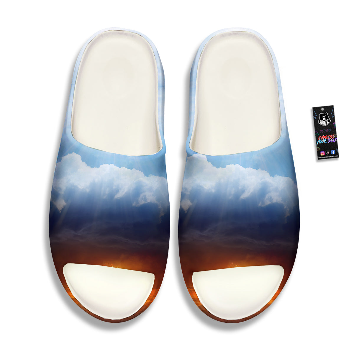 Heaven And Hell Print Sandals-grizzshop