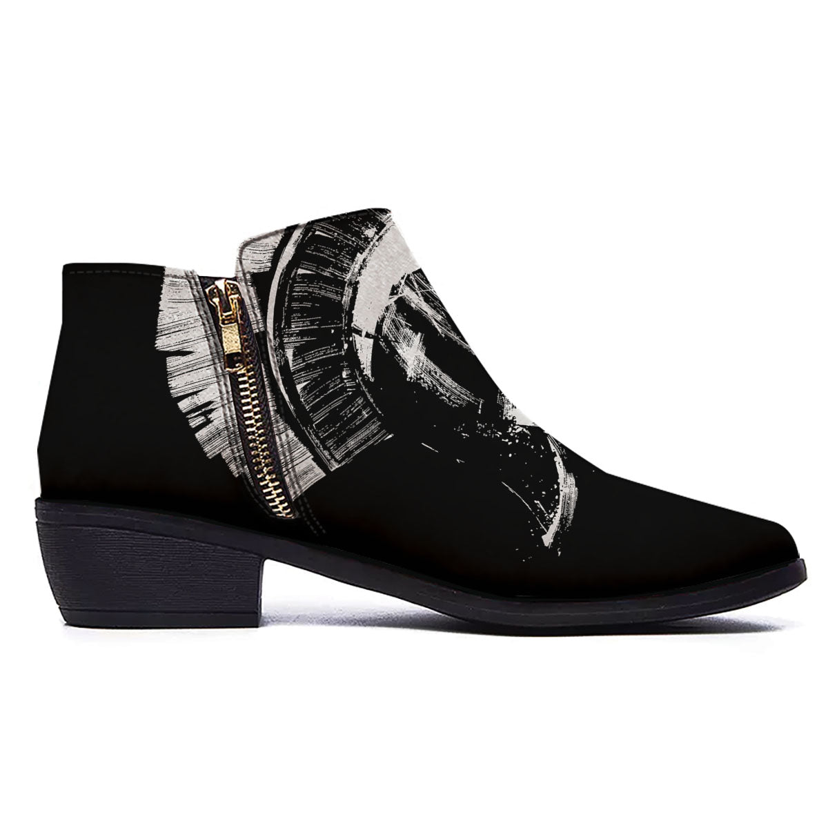 Helmet Ancient Spartan Print Ankle Boots-grizzshop