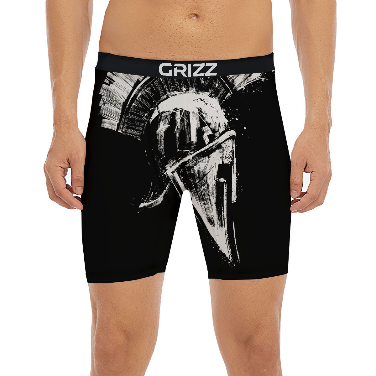 Helmet Ancient Spartan Print Boxer Briefs-grizzshop
