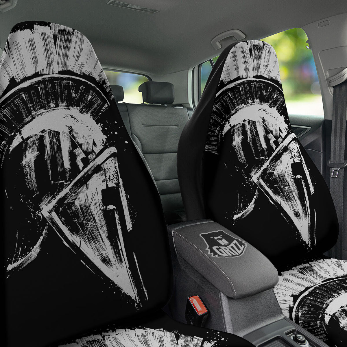 Helmet Ancient Spartan Print Car Seat Covers-grizzshop