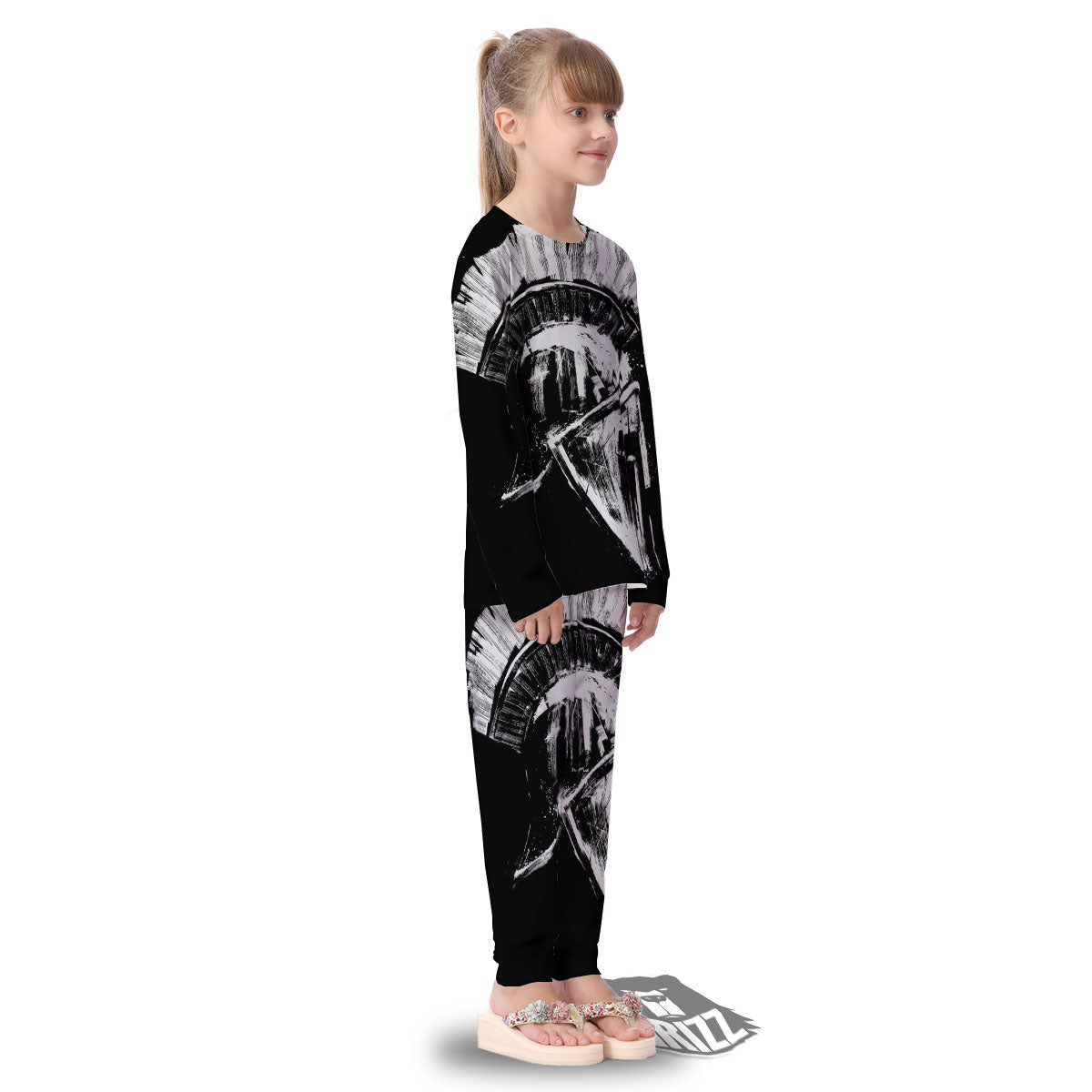 Helmet Ancient Spartan Print Kid's Pajamas-grizzshop