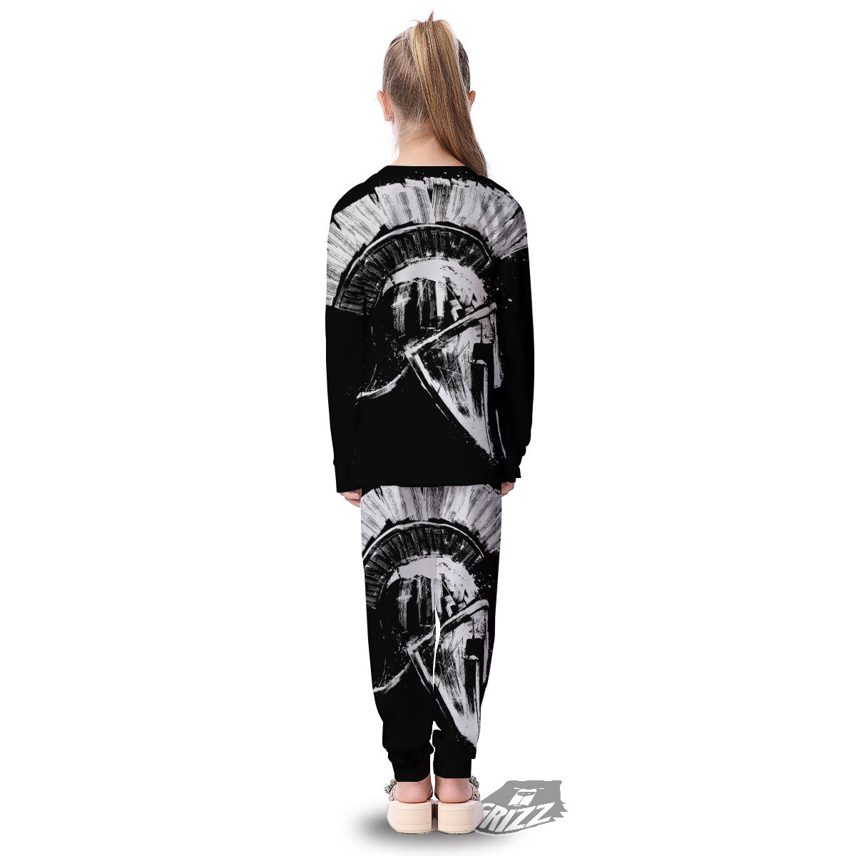 Helmet Ancient Spartan Print Kid's Pajamas-grizzshop