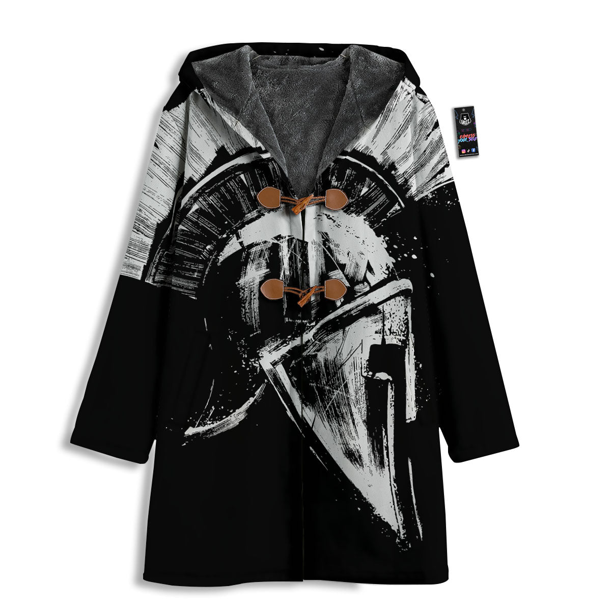Helmet Ancient Spartan Print Men's Windbreaker Jacket-grizzshop