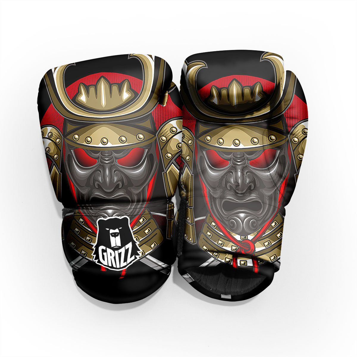 Helmet Japanese Samurai Print Pro Boxing Glove