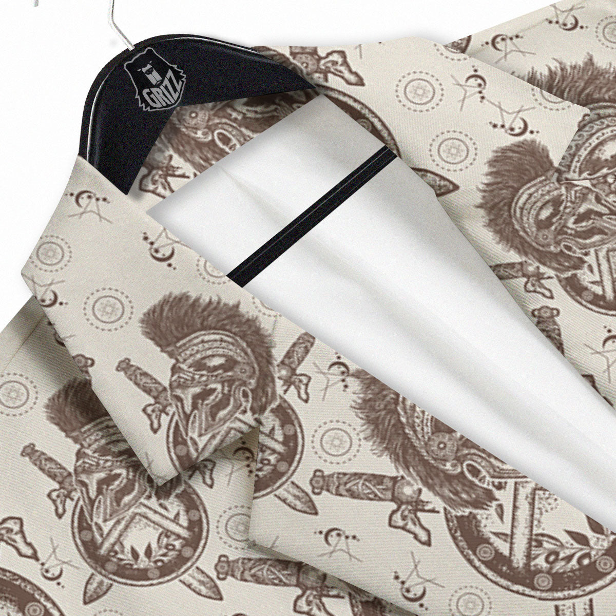 Helmet Spartan Warrior Print Pattern Men's Sport Coat-grizzshop