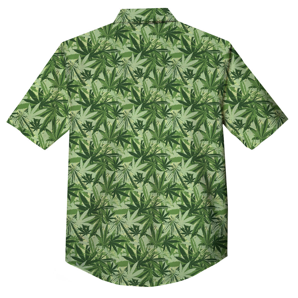 Hemp Leaf Print Pattern Button Up Shirt-grizzshop