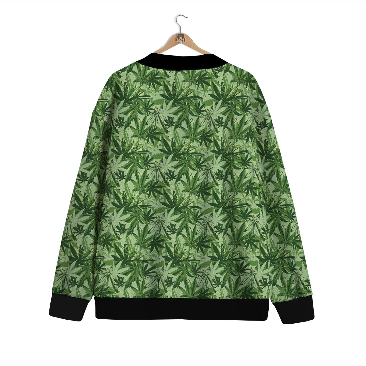 Hemp Leaf Print Pattern Cardigan-grizzshop