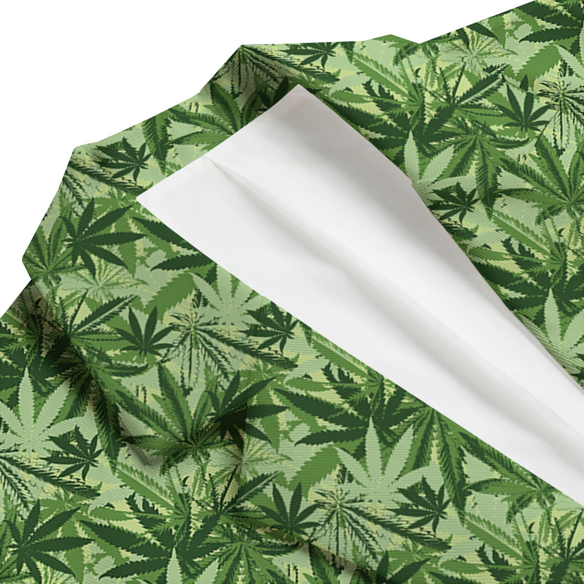 Hemp Leaf Print Pattern Men's Blazer-grizzshop