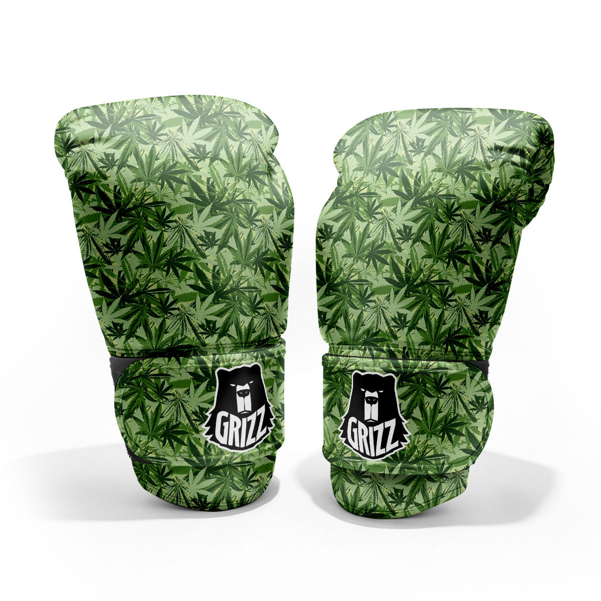 Hemp Leaf Print Pattern Pro Boxing Glove