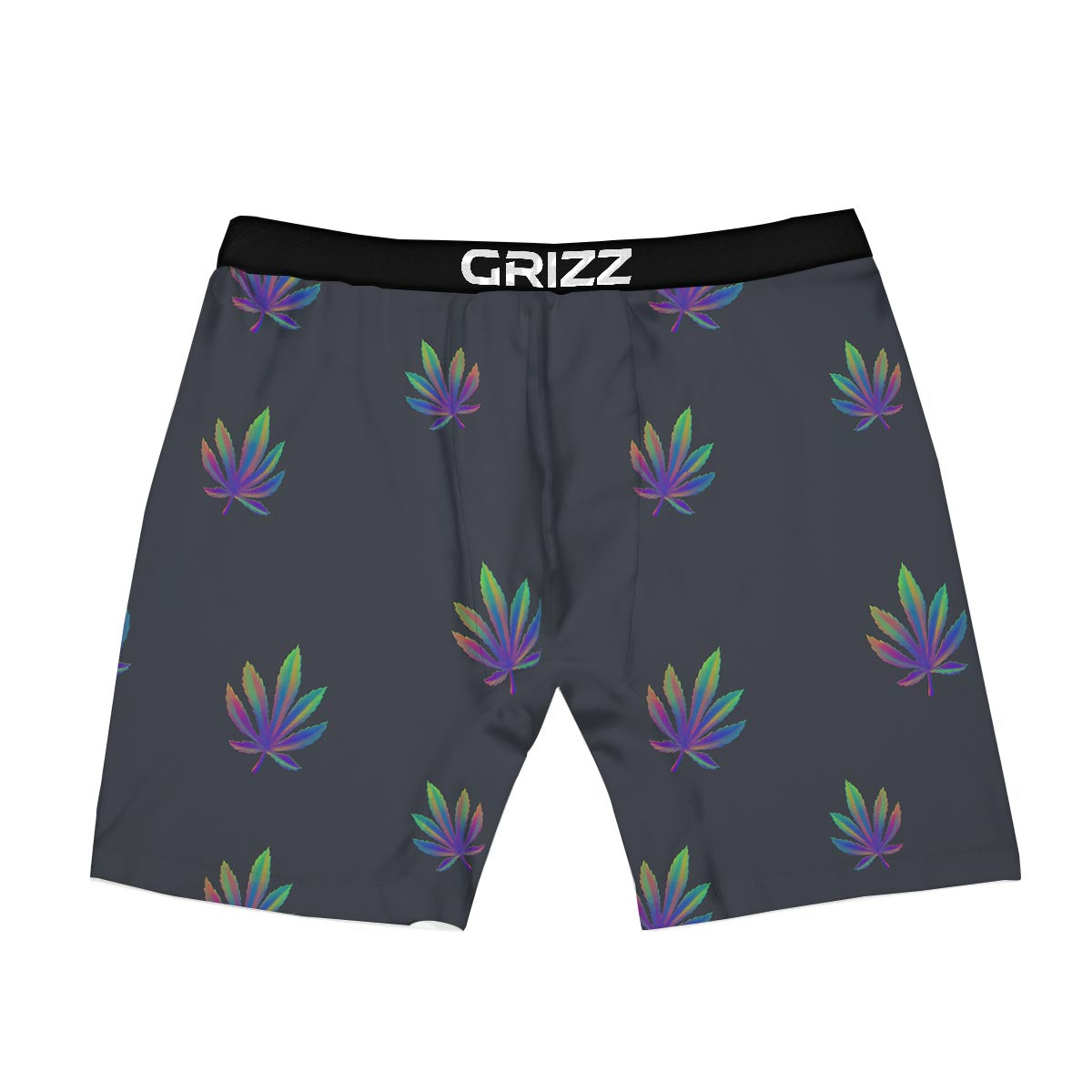 Hemp Leaves Reggae Trippy Print Pattern Boxer Briefs-grizzshop
