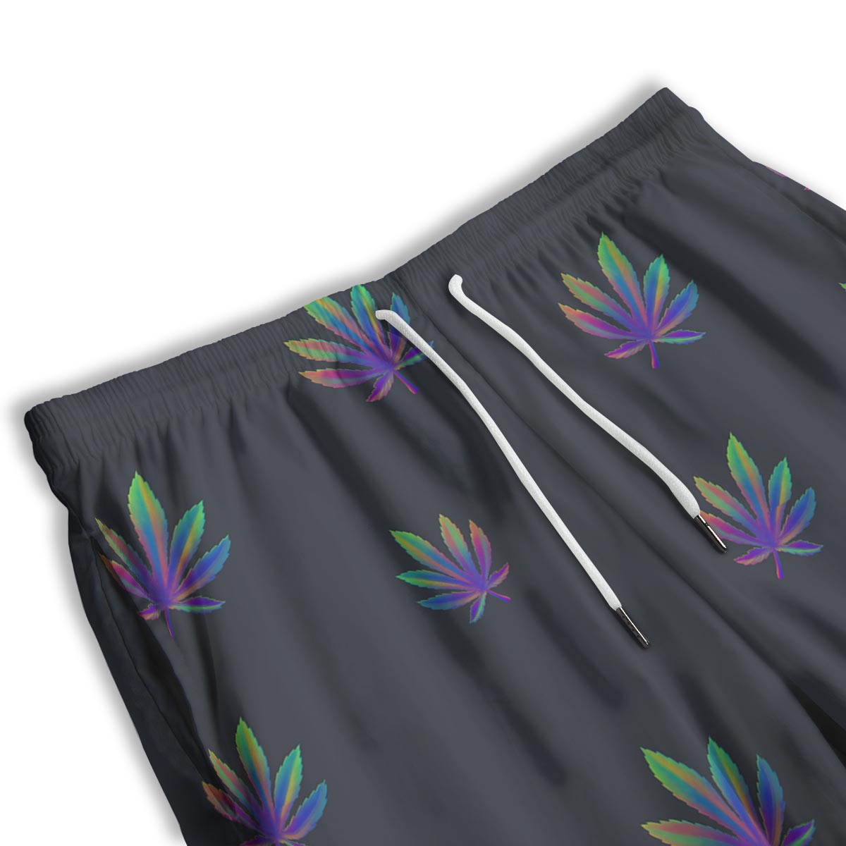 Hemp Leaves Reggae Trippy Print Pattern Men's Athletic Shorts-grizzshop