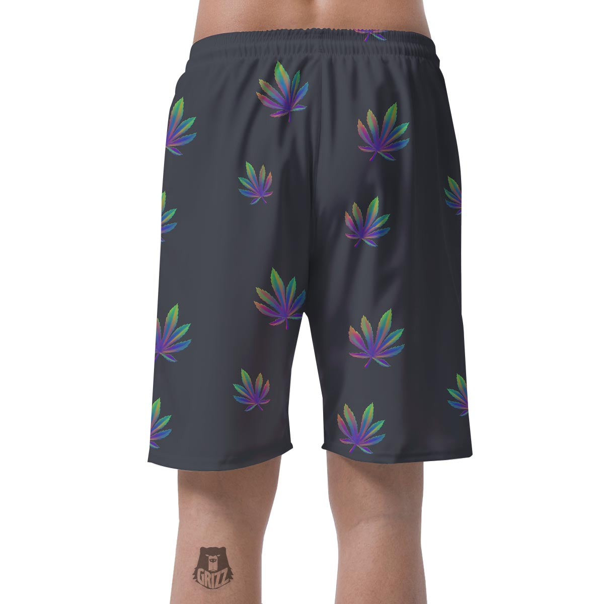 Hemp Leaves Reggae Trippy Print Pattern Men's Shorts-grizzshop