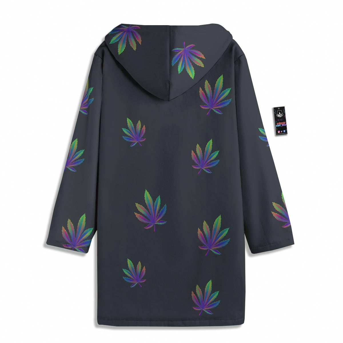 Hemp Leaves Reggae Trippy Print Pattern Men's Windbreaker Jacket-grizzshop