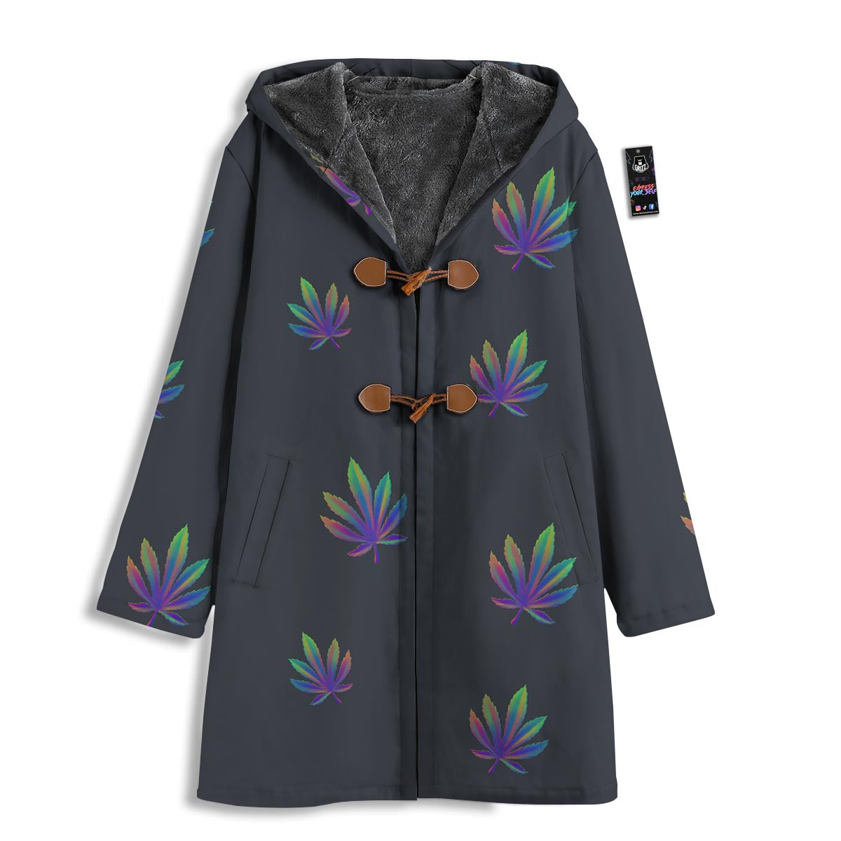 Hemp Leaves Reggae Trippy Print Pattern Men's Windbreaker Jacket-grizzshop