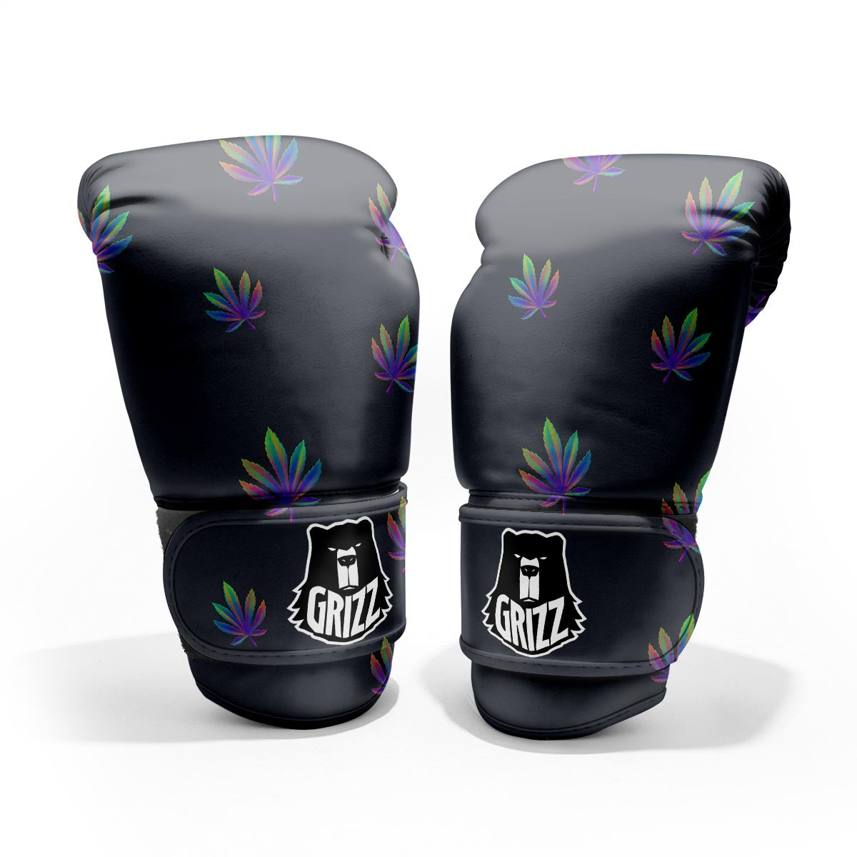 Hemp Leaves Reggae Trippy Print Pattern Sparring Gloves-grizzshop