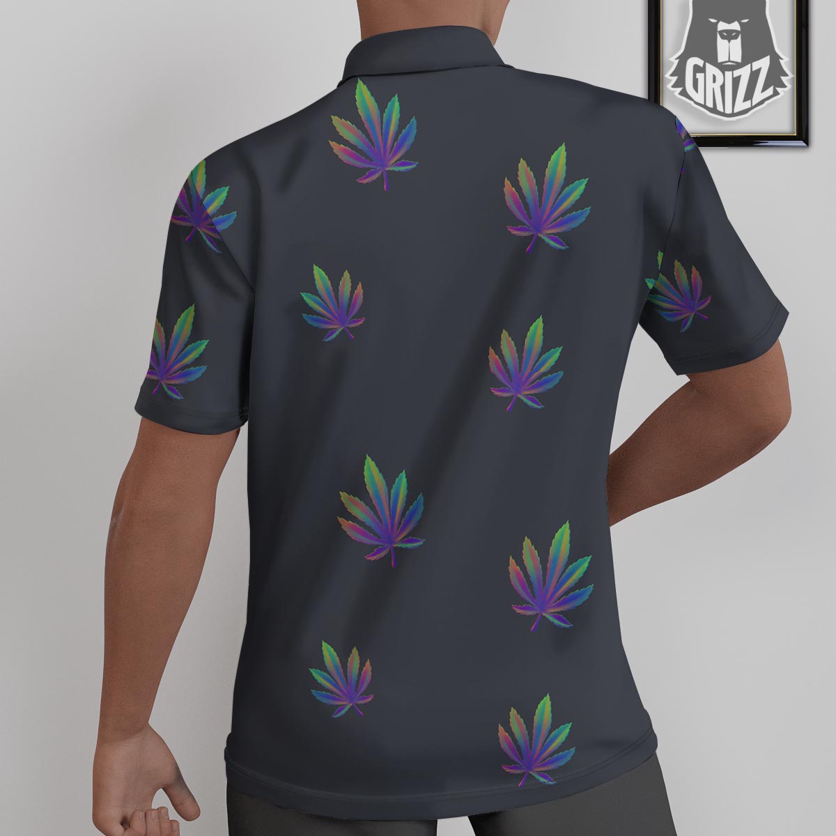 Hemp Leaves Reggae Trippy Print Pattern Untucked Shirts-grizzshop