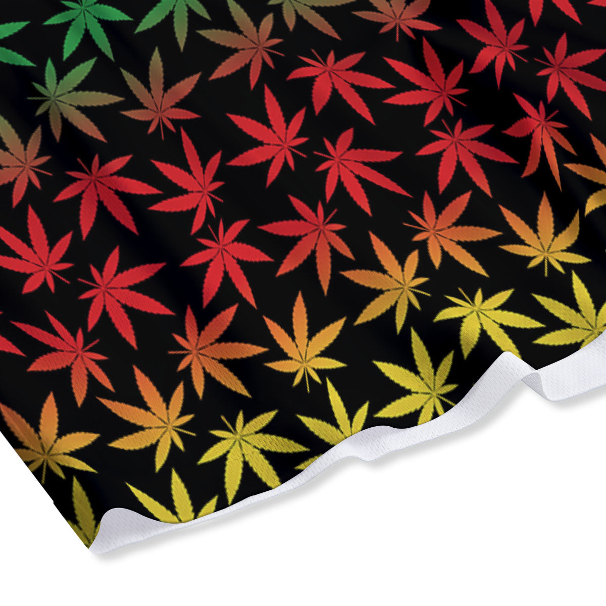 Hemp Rastafarian Print Pattern Mesh Shorts