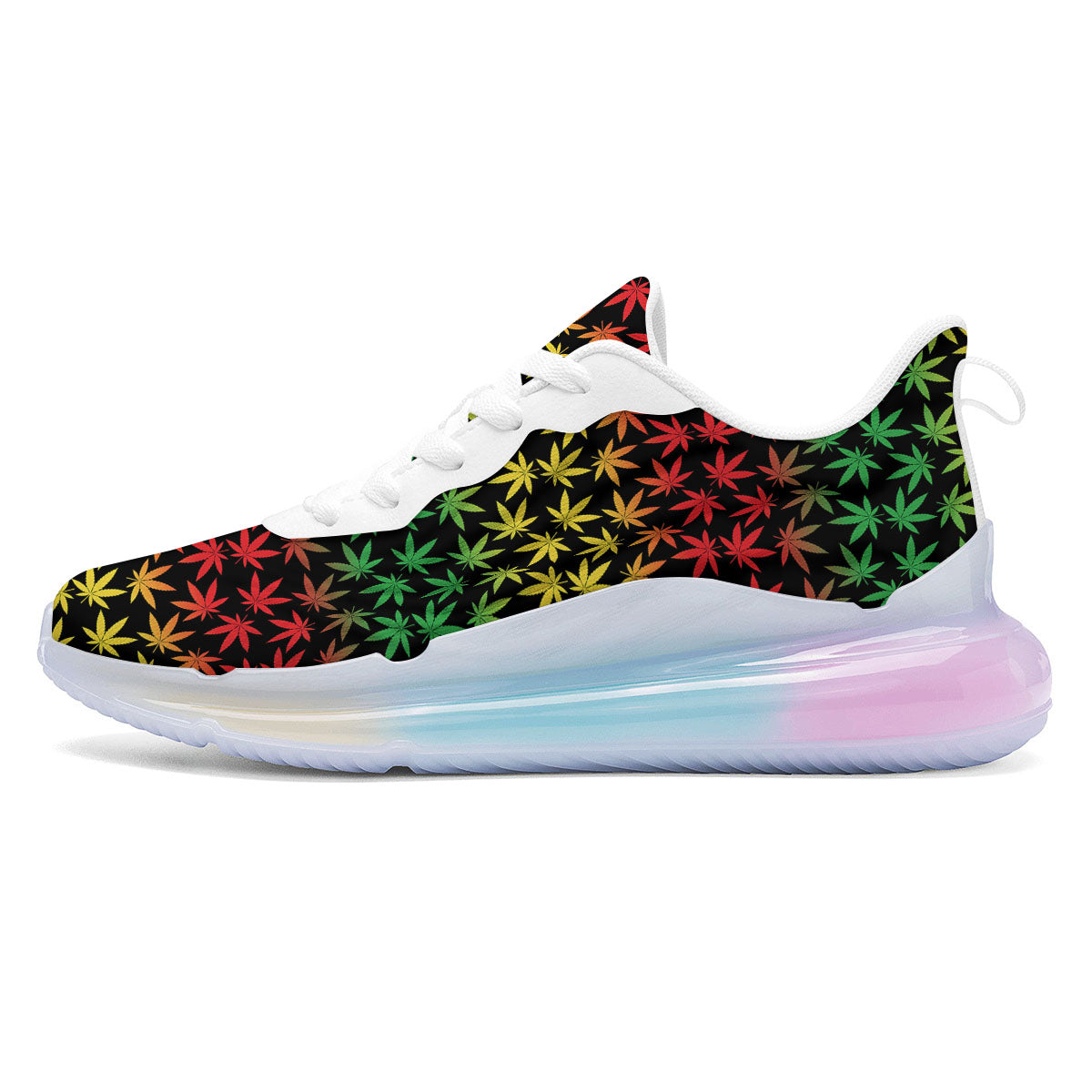 Hemp Rastafarian Print Pattern Running Sneakers-grizzshop