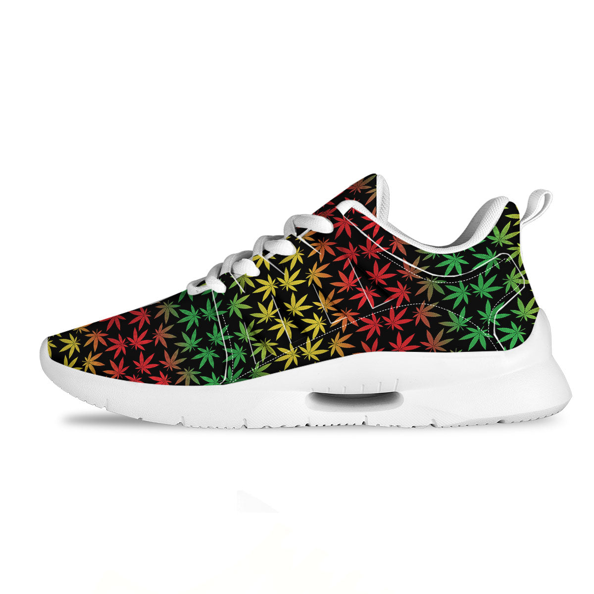Hemp Rastafarian Print Pattern Tennis Shoes-grizzshop