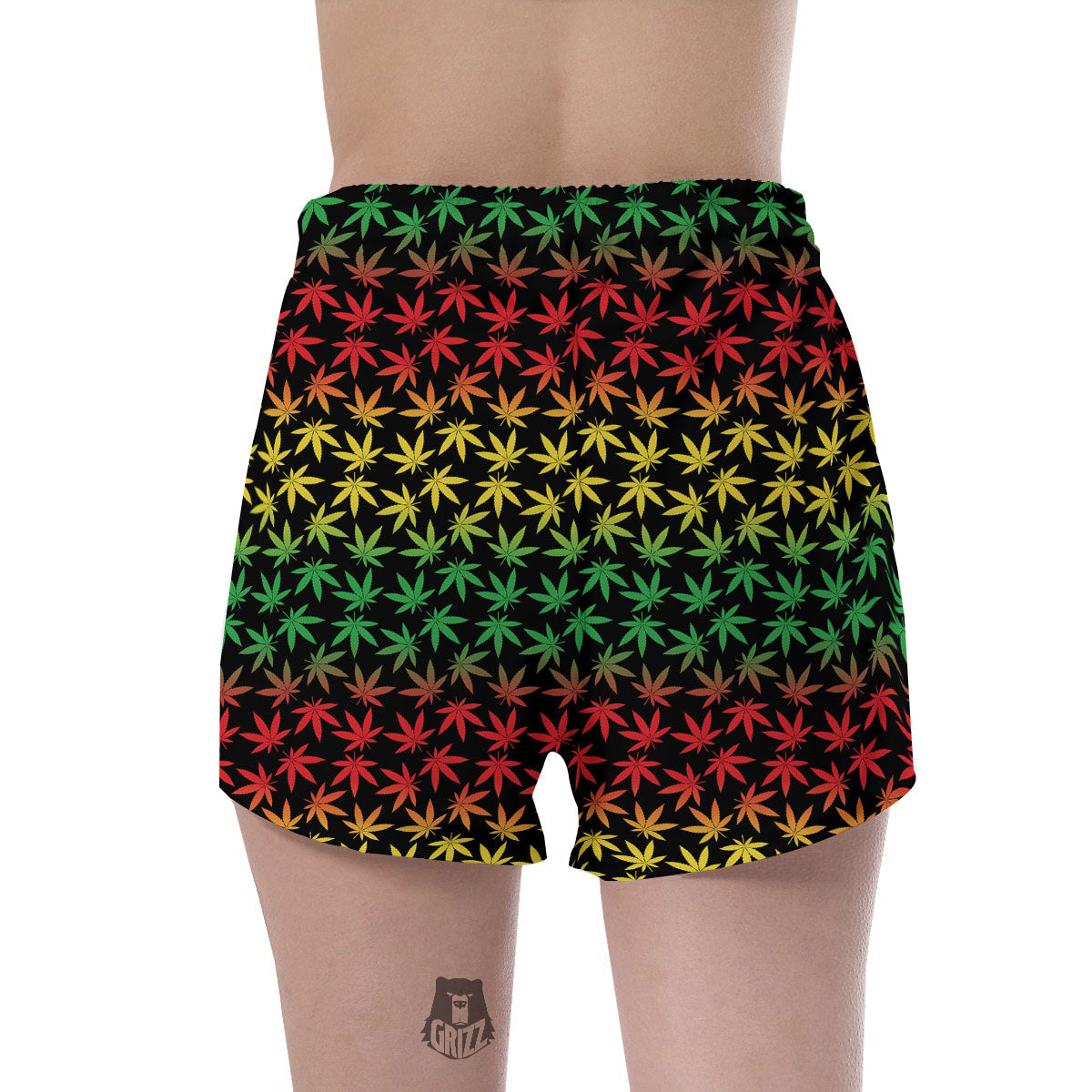 Hemp Rastafarian Print Pattern Women's Shorts-grizzshop