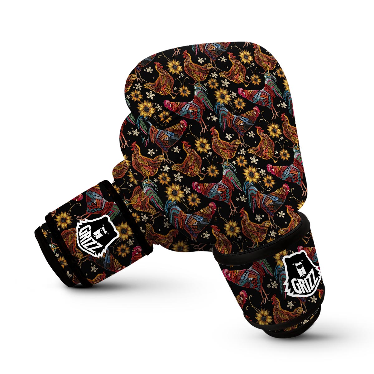 Hen Farm Chicken Eggs Pattern Print Boxing Gloves-grizzshop