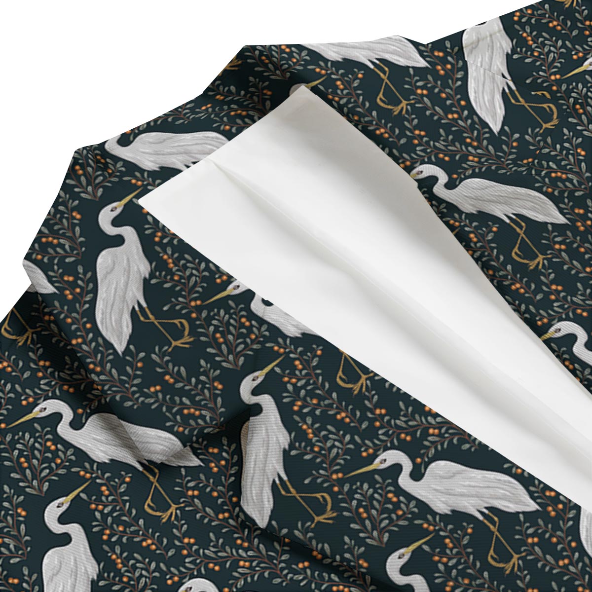 Heron Pattern Print Men's Blazer-grizzshop