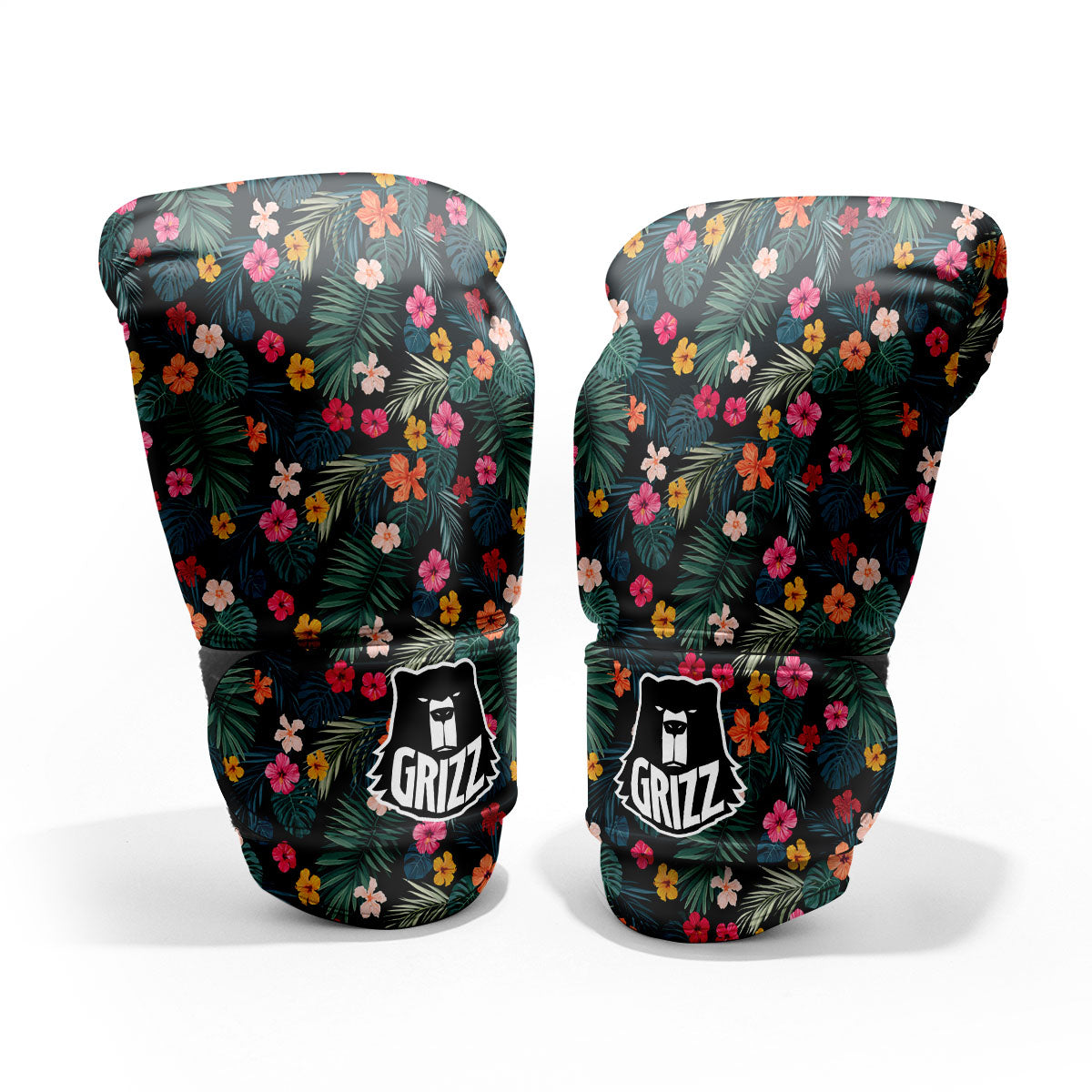 Hibiscus And Tropical Palm Print Pattern Pro Boxing Glove