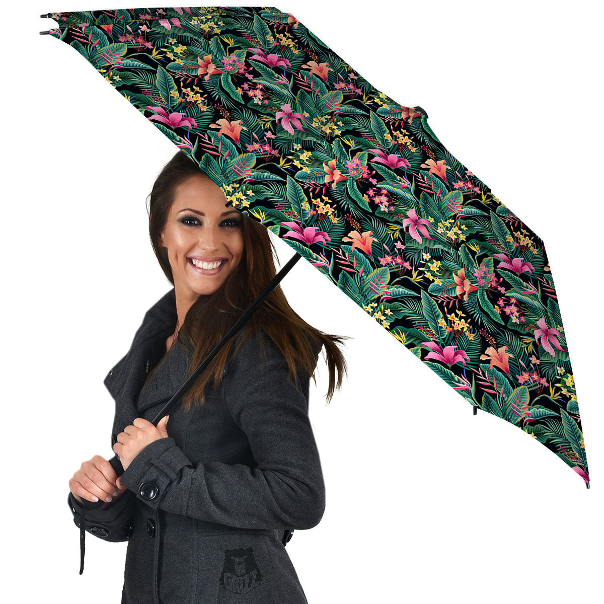 Hibiscus Exotic Tropical Print Pattern Umbrella-grizzshop